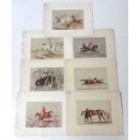 Herring's Sporting Sketches, 7 hand coloured engravings,