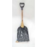 A large grain/snow shovel with metal tip CONDITION: Please Note - we do not make