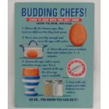 A 21stC Metal sign - 'Budding chefs - how to boil an egg' CONDITION: Please Note -