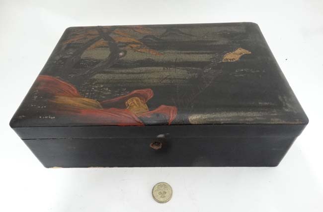 Japanese box / jewellery box CONDITION: Please Note - we do not make reference to - Image 4 of 6