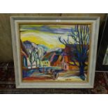 Oil on board CONDITION: Please Note - we do not make reference to the condition of