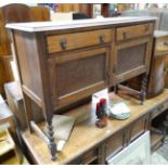 Edwardian sideboard on barley twist legs CONDITION: Please Note - we do not make