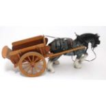 Ceramic horse and cart CONDITION: Please Note - we do not make reference to the