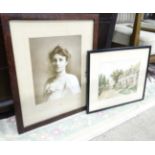 2 pictures (one photo + watercolour) CONDITION: Please Note - we do not make