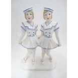 Art deco style sailor girls CONDITION: Please Note - we do not make reference to