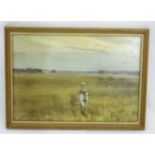 Charles Simpson print of a fox hound ' The Straggler ' CONDITION: Please Note -