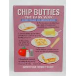 21st C cast metal sign 11 3/4" x 15 3/3" - Chip Butties-the easy way CONDITION: