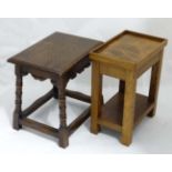 An occasional table + a peg jointed stool (2)