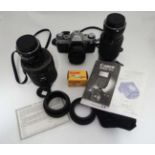 Cannon SLR Camera model AE1 with telephoto lense etc CONDITION: Please Note - we