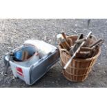 Quantity of tools to include a large vice, spanners, saws, secetairs,