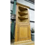 A 19thC pine corner cabinet CONDITION: Please Note - we do not make reference to