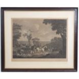J Peltro & J Neagle after J Nost Sartorius, 1795 Engraving, Hunting scene, the fox away,