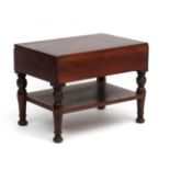 Carters Ltd: A Victorian mahogany and burr walnut bidet stand with cover and undertier shelf 16