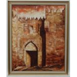 Susun ? 72 Israel, Oil on canvas, Damasgate, Jerusalem, Signed and dated lower right.