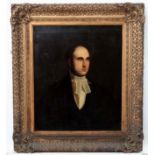 Early - mid XIX English Portrait School, Oil on canvas, Portrait bust of a Gentleman,