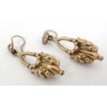 A pair of gilt metal drop earrings 1 ½” long CONDITION: Please Note - we do not
