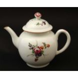 An 18thC Worcester Dr Wall period tea pot ,