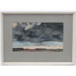 G Richard Mortimer c1965, Watercolour, ' Evening nr Colchester ', Inscribed,