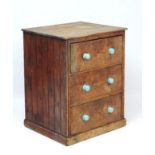 A Victorian pine 3-drawer chest of drawers 27" wide x 22 1/2" deep x 33 3/4" high