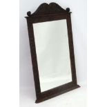 Ancient Order of Druids : a 19 thC Oak wall mirror with carved decoration of crooks ,