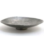 Arts & Crafts : A circular pewter dish marked CB Hand crafted K507-8.