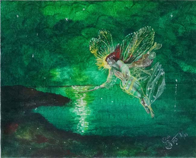 Monogrammed MS After John Atkinson Grimshaw, Oil on panel, ' Spirit of the Night ', - Image 3 of 4