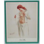 Montse Valdes ( 1959 ), Signed poster, Coloured chalks reproduction, Signed verso.