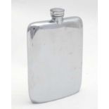 A silver plate hip flask by James Dixon Sons of Sheffield 6" high CONDITION: Please