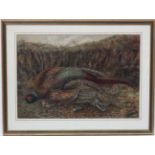 FE Ganlloud, early-mid 20thC, Continental, Watercolour, The end of the drive, a brace of pheasants,