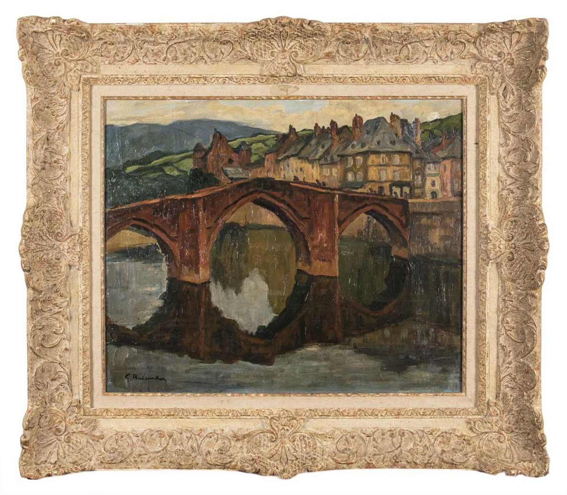 huile sur toile de Gaston Balande (1880-1971, F) "Le Pont" sbg. 54x66 cm - Image 2 of 4