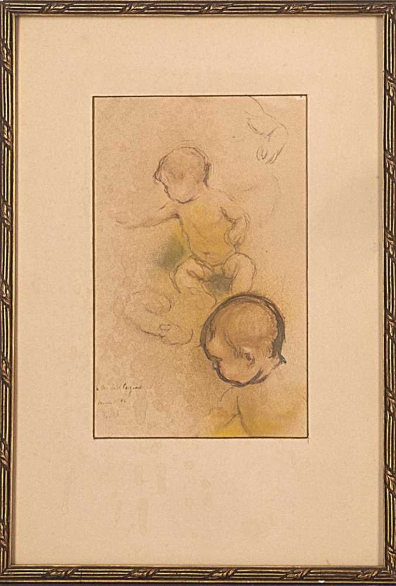 3 uvres de Pietro CHIESA (1876-1959, CH) : une étude d'enfant à l'encre rehaussée à l'aquarelle, - Image 3 of 4