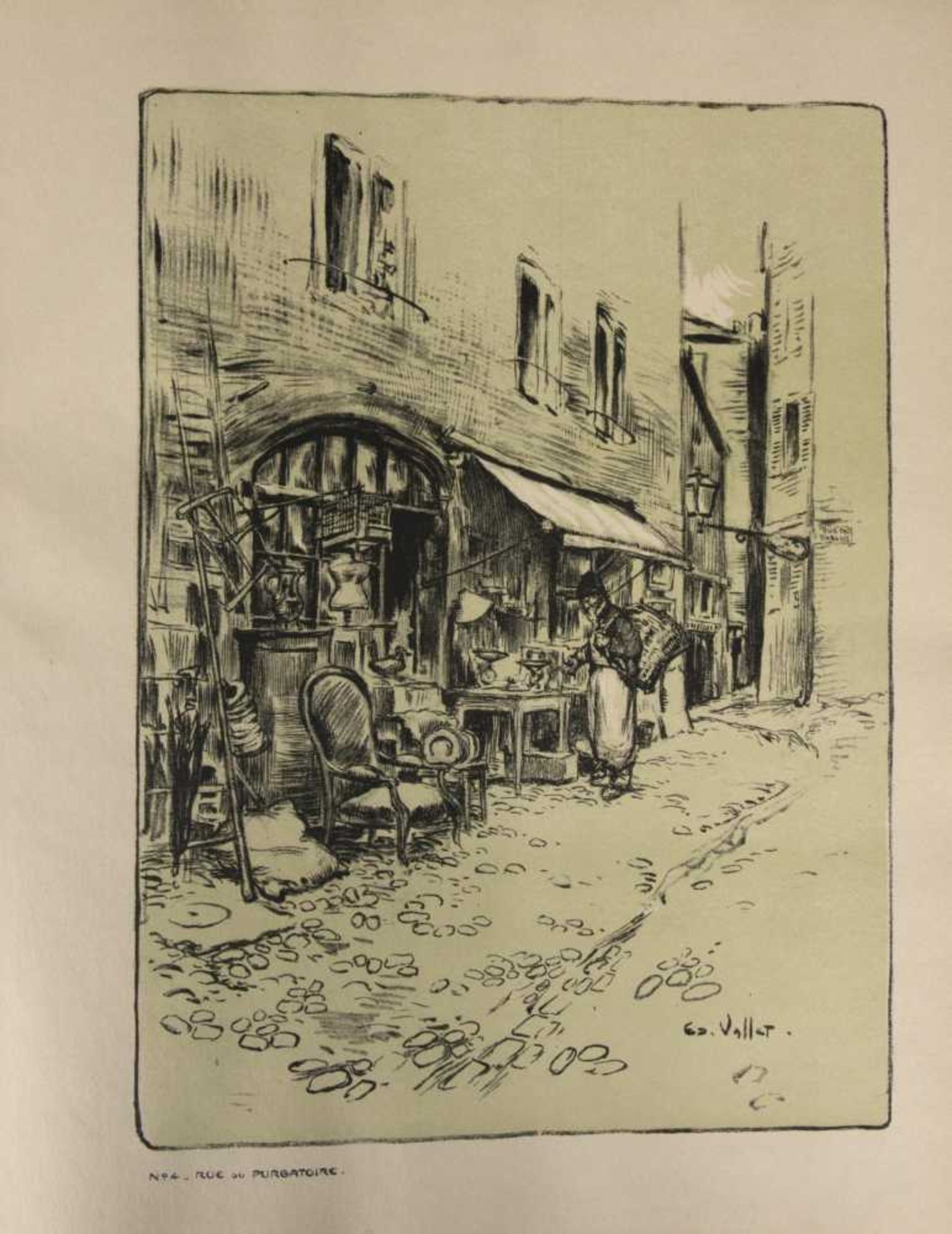 Album genevois de dessins originaux de Ed. Vallet, G. De Beaumont, Ed. Baud, H.C. Forestier, D. - Bild 3 aus 3