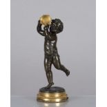 Claude Michel dit Clodion (1738-1814), putto en bronze à patine médaille Claude Michel dit