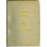 M.G. Two-Litre (SA) Instruction Manual, 94 pp. and a grey card cover with metal clip held pages, the