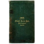 An 1900 Lucas Ltd., illustrated wholesale catalogue, issued in December 1899, bound in a green