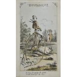 *Eaton (Isaac F.). Bicycling No. 1 & "Bicycling" No. 2, copyrighted by A.J. Fisher, 24 Vesey St.,