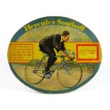 *Hercules-Southall. An original ellipse-shaped advertising card for the, 'Frank Southall designed