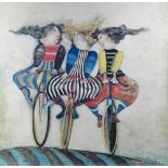 *Boulanger, Graciela Rodo. 'Girls at Large', a lithographic colour print depicting three women on