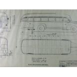 *Caproni Vizzola (S.A.). A fine original pen and ink drawing, showing four views of a coachwork