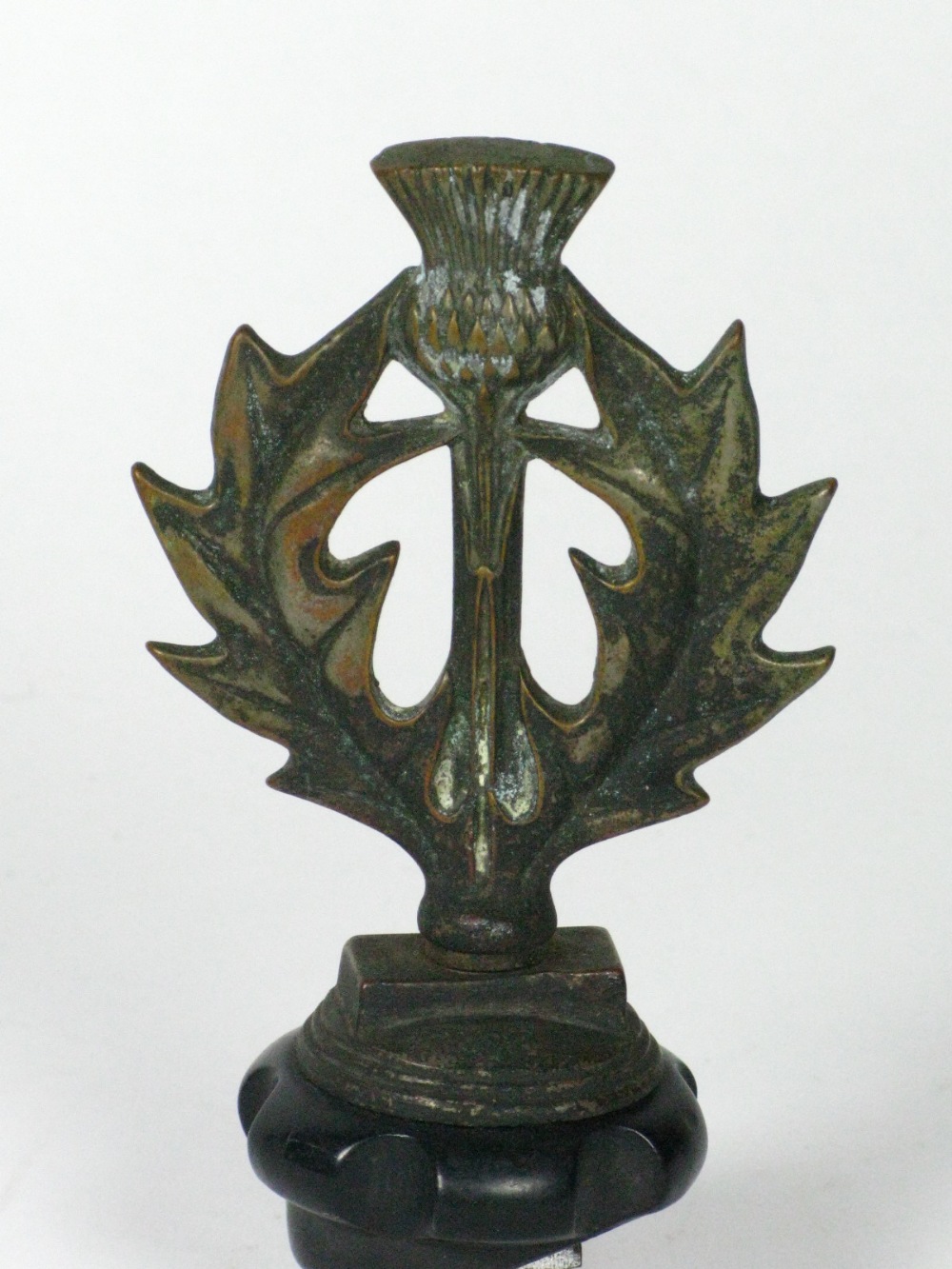 *Thistle Mascot. Probably by Augustine & Emile Lejeune and mounted on a (damaged) small radiator
