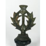 *Thistle Mascot. Probably by Augustine & Emile Lejeune and mounted on a (damaged) small radiator