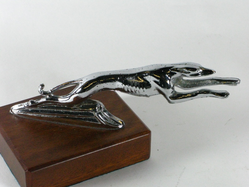 *Ford Greyhound Mascot. A rare model dating from 1932 and 1933, chromium-plated on a lightweight