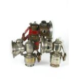 *Three acetylene gas lamps, one each by Powell and Hanmer and Lucas, together with a 1930s GPO red-