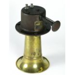 *A Klaxon by Stewart & Warner of Chicago, plunger-type warning horn with a flared trumpet horn and