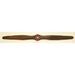 *Axial - 180 PS Argus. A mixed hardwood two-blade propeller, circa 1917-1918, metal hub painted with