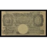 *Germany WWII. Two K.O. Peppiatt, One Pound H 86 D 729630, facsimile German propaganda banknotes,