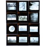 *WWI RFC glass slides. Five small card boxes of lantern slides depicting aerial reconnaissance, some