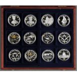 *Battle of Britain. 12 Westminster Mint Collectors silver medals commemorating The Battle of Britain