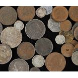 *Mixed Coins. A collection of World and British coins, including Bank of Upper Canada 1850 One Penny