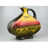 *A circa 1913 Royal Doulton Water Jug. A promotional porcelain pitcher of exaggerated squat form,